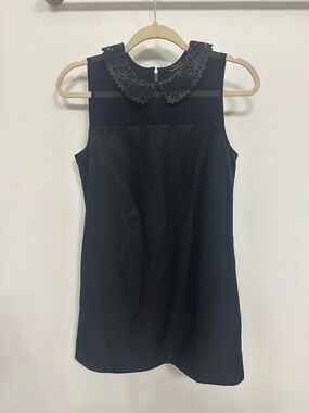 Ted Baker Women’s 1 Sleeveless Black Dress Peter Pan Collar